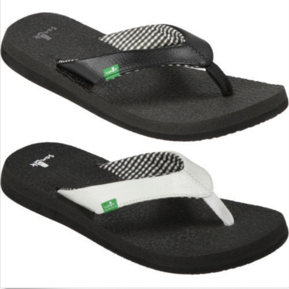 Sanuk Women's Yoga Mat Flip-Flop Thong Sandals-WHITE ONLY LEFT - Picture 3 of 7